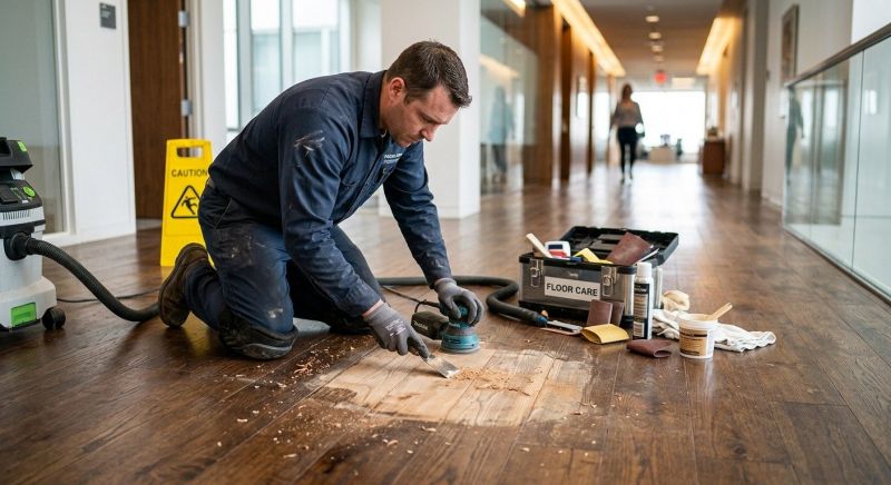 Our team working on Wood Floor Service projects in Winter Haven, FL